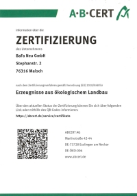 BIO Zertifikat Vorschau
